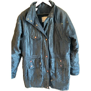 Vtg 80s 90s reflective quilted Light Utilitarian grunge steampunk Unisex M